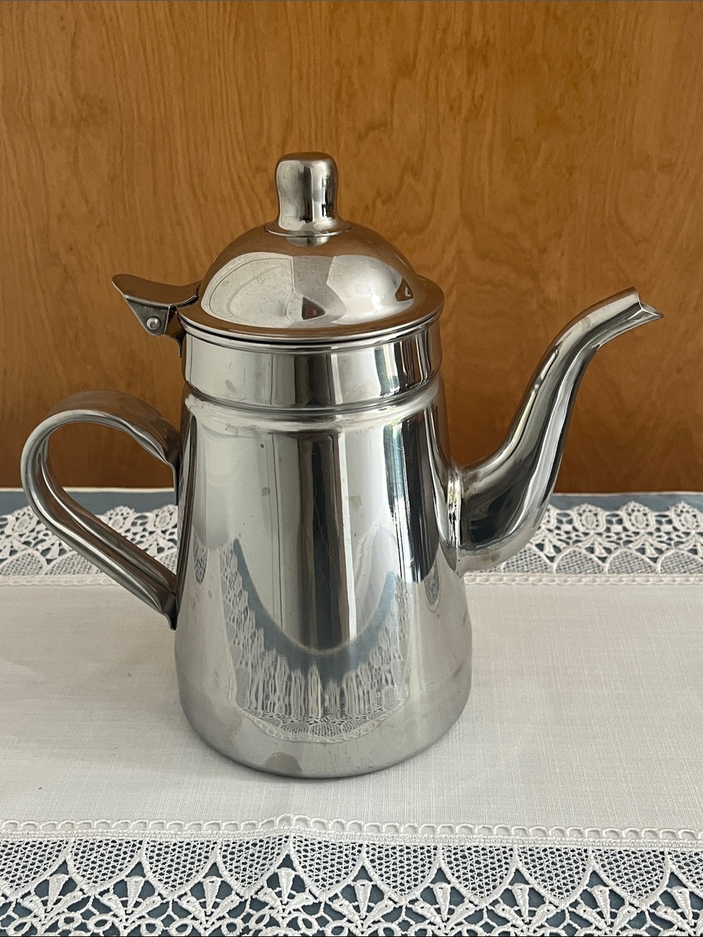 Vintage Korean Stainless Steel Stove Top Coffee Percolator Pot